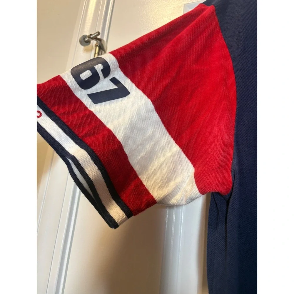 Polo Ralph Lauren Big Pony USA Flag Polo‎ Shirt Mens Large Tall LT